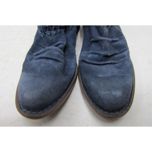 Born Womens Size 11 M Blue Suede Zip Ankle Fashion Boots Bootie - Picture 6 of 11
